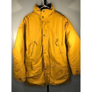 Vintage Eddie Bauer Jacket Yellow Goose Down Parka Puffer Coat Outdoor MD/LG